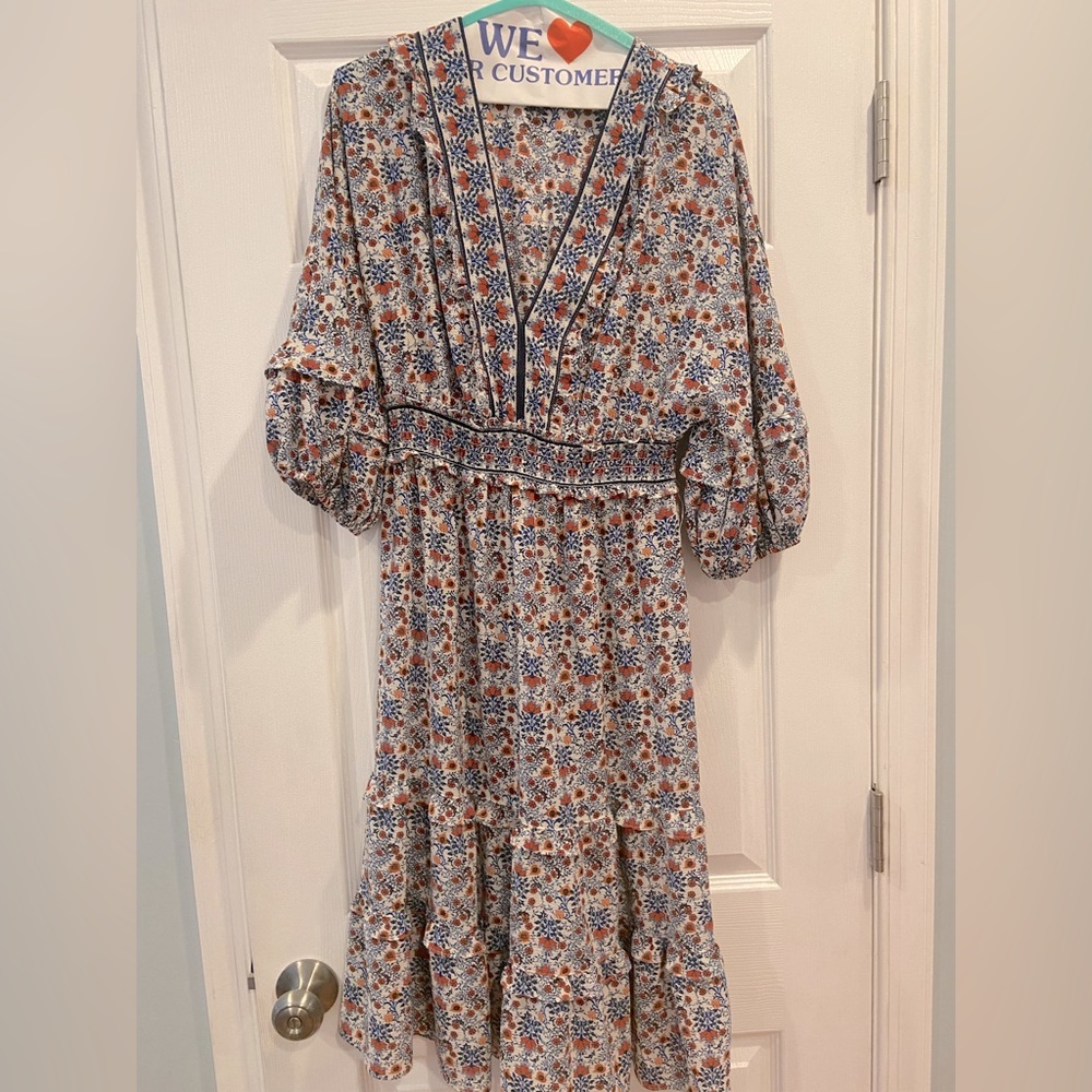 MAX STUDIO FLORAL MIDI DRESS